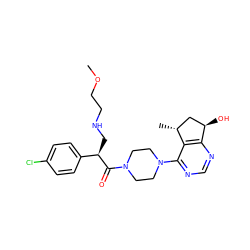 COCCNC[C@@H](C(=O)N1CCN(c2ncnc3c2[C@H](C)C[C@H]3O)CC1)c1ccc(Cl)cc1 ZINC000095572251