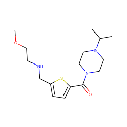 COCCNCc1ccc(C(=O)N2CCN(C(C)C)CC2)s1 ZINC000035875905