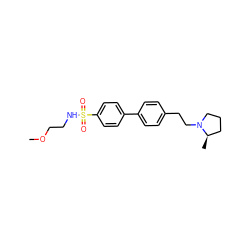 COCCNS(=O)(=O)c1ccc(-c2ccc(CCN3CCC[C@H]3C)cc2)cc1 ZINC000043016156