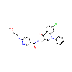 COCCNc1ccc(C(=O)NCc2cn(-c3ccccc3)c3cc(Cl)ccc3c2=O)cn1 ZINC000096170166