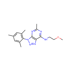 COCCNc1nc(C)nc2c1nnn2-c1c(C)cc(C)cc1C ZINC000013794987