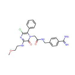 COCCNc1nc(Cl)c(-c2ccccc2)n(CC(=O)NCc2ccc(C(=N)N)cc2)c1=O ZINC000013527034