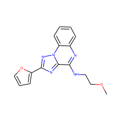 COCCNc1nc2ccccc2n2nc(-c3ccco3)nc12 ZINC000029124135