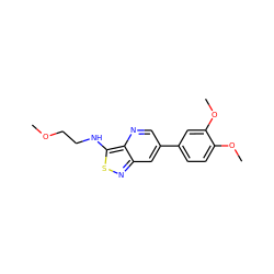 COCCNc1snc2cc(-c3ccc(OC)c(OC)c3)cnc12 ZINC000223116228