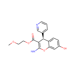 COCCOC(=O)C1=C(N)Oc2cc(O)ccc2[C@@H]1c1cccnc1 ZINC000103253026