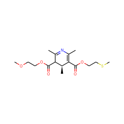 COCCOC(=O)C1C(C)=NC(C)=C(C(=O)OCCSC)[C@H]1C ZINC000100038152