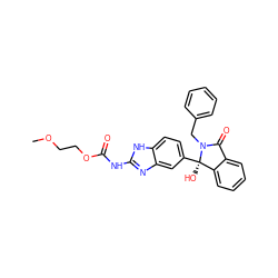 COCCOC(=O)Nc1nc2cc([C@]3(O)c4ccccc4C(=O)N3Cc3ccccc3)ccc2[nH]1 ZINC000035998810