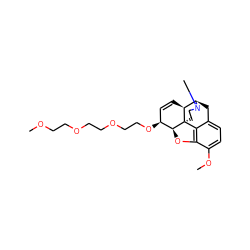 COCCOCCOCCO[C@H]1C=C[C@H]2[C@H]3Cc4ccc(OC)c5c4[C@@]2(CCN3C)[C@H]1O5 ZINC001772570179