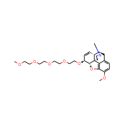 COCCOCCOCCOCCO[C@H]1C=C[C@@H]2[C@H]3Cc4ccc(OC)c5c4[C@@]2(CCN3C)[C@@H]1O5 ZINC001772621239