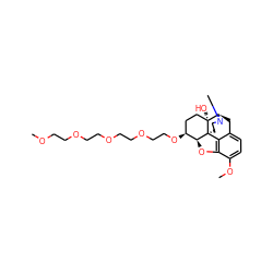 COCCOCCOCCOCCO[C@H]1CC[C@@]2(O)[C@H]3Cc4ccc(OC)c5c4[C@@]2(CCN3C)[C@H]1O5 ZINC000199516732