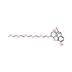 COCCOCCOCCOCCOCCO[C@H]1CC[C@@]2(O)[C@H]3Cc4ccc(O)c5c4[C@@]2(CCN3C)[C@H]1O5 ZINC001772577156