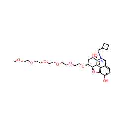 COCCOCCOCCOCCOCCO[C@H]1CC[C@@]2(O)[C@H]3Cc4ccc(O)c5c4[C@@]2(CCN3CC2CCC2)[C@H]1O5 ZINC000043200479