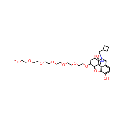 COCCOCCOCCOCCOCCOCCO[C@H]1CC[C@@]2(O)[C@H]3Cc4ccc(O)c5c4[C@@]2(CCN3CC2CCC2)[C@H]1O5 ZINC000146328452