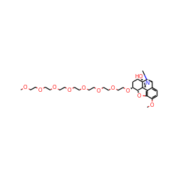 COCCOCCOCCOCCOCCOCCOCCO[C@H]1CC[C@@]2(O)[C@H]3Cc4ccc(OC)c5c4[C@@]2(CCN3C)[C@H]1O5 ZINC000199516833