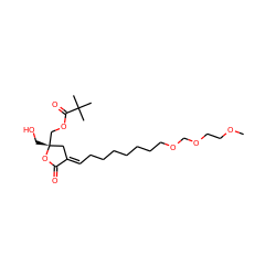 COCCOCOCCCCCCC/C=C1\C[C@@](CO)(COC(=O)C(C)(C)C)OC1=O ZINC000045391715