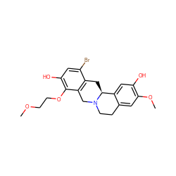 COCCOc1c(O)cc(Br)c2c1CN1CCc3cc(OC)c(O)cc3[C@@H]1C2 ZINC001772644087