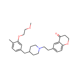 COCCOc1cc(CC2CCN(CCc3ccc4c(c3)C(=O)CCO4)CC2)ccc1C ZINC000115921449