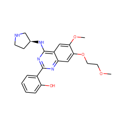 COCCOc1cc2nc(-c3ccccc3O)nc(N[C@H]3CCNC3)c2cc1OC ZINC000066112236