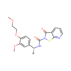 COCCOc1ccc([C@@H](C)NC(=O)n2sc3ncccc3c2=O)cc1OC ZINC000169711349