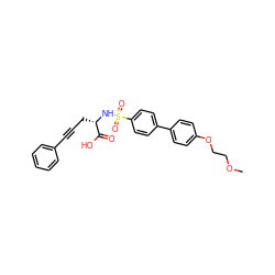 COCCOc1ccc(-c2ccc(S(=O)(=O)N[C@@H](CC#Cc3ccccc3)C(=O)O)cc2)cc1 ZINC000013862416