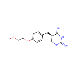 COCCOc1ccc(C[C@@H]2CNC(=N)NC2=N)cc1 ZINC000013757817