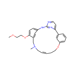 COCCOc1ccc2cc1CN(C)C/C=C/CCOc1cccc(c1)-c1ccnc(n1)N2 ZINC000073198407