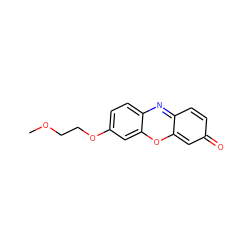 COCCOc1ccc2nc3ccc(=O)cc-3oc2c1 ZINC000199627548