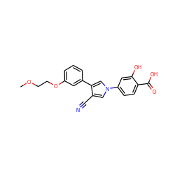 COCCOc1cccc(-c2cn(-c3ccc(C(=O)O)c(O)c3)cc2C#N)c1 ZINC000200824190