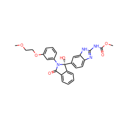 COCCOc1cccc(N2C(=O)c3ccccc3[C@]2(O)c2ccc3nc(NC(=O)OC)[nH]c3c2)c1 ZINC000219405430