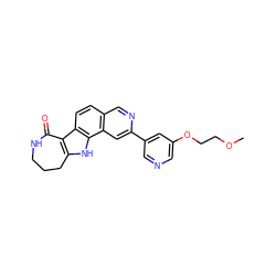 COCCOc1cncc(-c2cc3c(ccc4c5c([nH]c43)CCCNC5=O)cn2)c1 ZINC000072110845