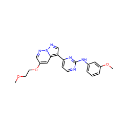 COCCOc1cnn2ncc(-c3ccnc(Nc4cccc(OC)c4)n3)c2c1 ZINC000013582773