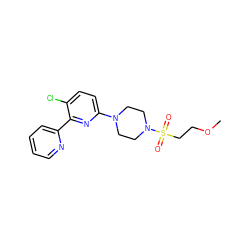 COCCS(=O)(=O)N1CCN(c2ccc(Cl)c(-c3ccccn3)n2)CC1 ZINC000141948469