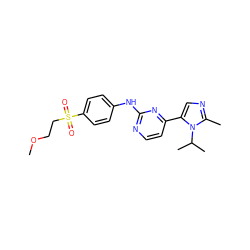 COCCS(=O)(=O)c1ccc(Nc2nccc(-c3cnc(C)n3C(C)C)n2)cc1 ZINC000040392530