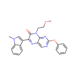 COCCn1c(=O)c(-c2cn(C)c3ccccc23)nc2cnc(Oc3ccccc3)nc21 ZINC000004238322