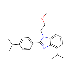 COCCn1c(-c2ccc(C(C)C)cc2)nc2c(C(C)C)cccc21 ZINC000058592278