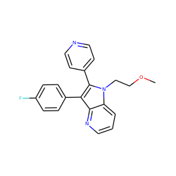 COCCn1c(-c2ccncc2)c(-c2ccc(F)cc2)c2ncccc21 ZINC000013528369