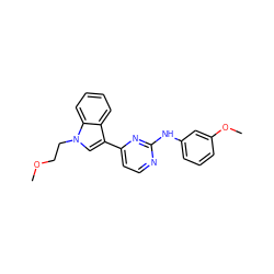 COCCn1cc(-c2ccnc(Nc3cccc(OC)c3)n2)c2ccccc21 ZINC000028976029