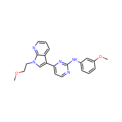 COCCn1cc(-c2ccnc(Nc3cccc(OC)c3)n2)c2cccnc21 ZINC000028976020