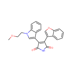 COCCn1cc(C2=C(c3coc4ccccc34)C(=O)NC2=O)c2ccccc21 ZINC000096929141