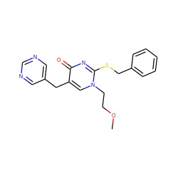 COCCn1cc(Cc2cncnc2)c(=O)nc1SCc1ccccc1 ZINC000026575556