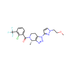 COCCn1ccc(-n2nnc3c2CCN(C(=O)c2cccc(C(F)(F)F)c2Cl)[C@H]3C)n1 ZINC000225994448