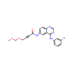 COCOCC#CC(=O)Nc1ccc2ncnc(Nc3cccc(Br)c3)c2c1 ZINC000013863667