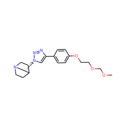 COCOCCOc1ccc(-c2cn([C@H]3CN4CCC3CC4)nn2)cc1 ZINC000653806226