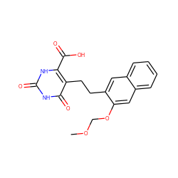 COCOc1cc2ccccc2cc1CCc1c(C(=O)O)[nH]c(=O)[nH]c1=O ZINC000098209574