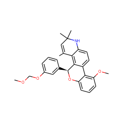 COCOc1cccc([C@@H]2Oc3cccc(OC)c3-c3ccc4c(c32)C(C)=CC(C)(C)N4)c1 ZINC000013863759