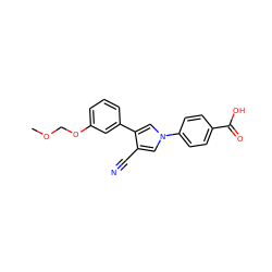 COCOc1cccc(-c2cn(-c3ccc(C(=O)O)cc3)cc2C#N)c1 ZINC000200838541