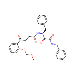 COCOc1ccccc1C(=O)CCC(=O)N[C@@H](Cc1ccccc1)C(=O)C(=O)NCc1ccccc1 ZINC000040866028