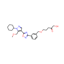 COCc1c(-c2nc(-c3cccc(COCCCC(=O)CO)c3)no2)cnn1C1CCCCC1 ZINC000114612646