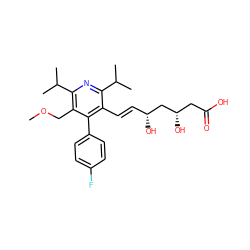 COCc1c(C(C)C)nc(C(C)C)c(/C=C/[C@@H](O)C[C@@H](O)CC(=O)O)c1-c1ccc(F)cc1 ZINC000011330186