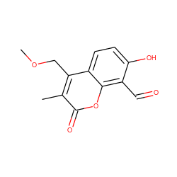 COCc1c(C)c(=O)oc2c(C=O)c(O)ccc12 ZINC000221408106